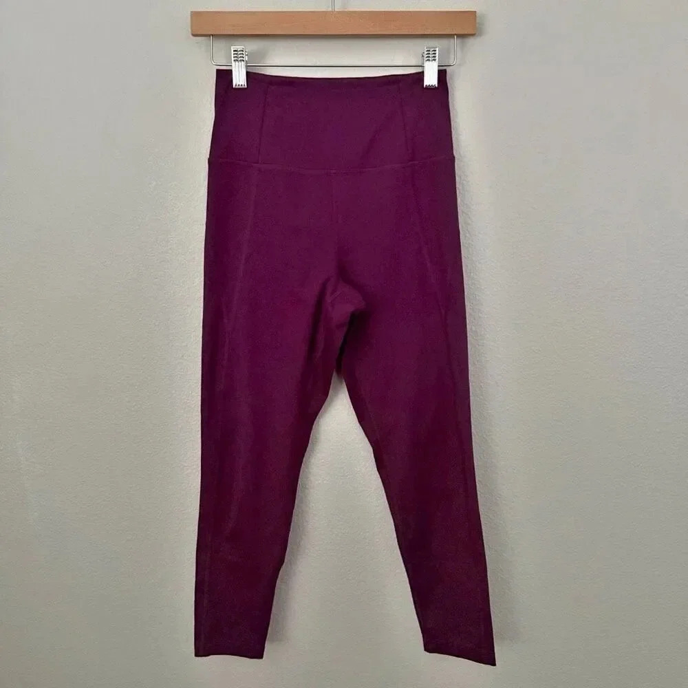 GIRLFRIEND COLLECTIVE | Plum Purple Compressive High Rise Leggings | Size Small - Picture 2 of 8
